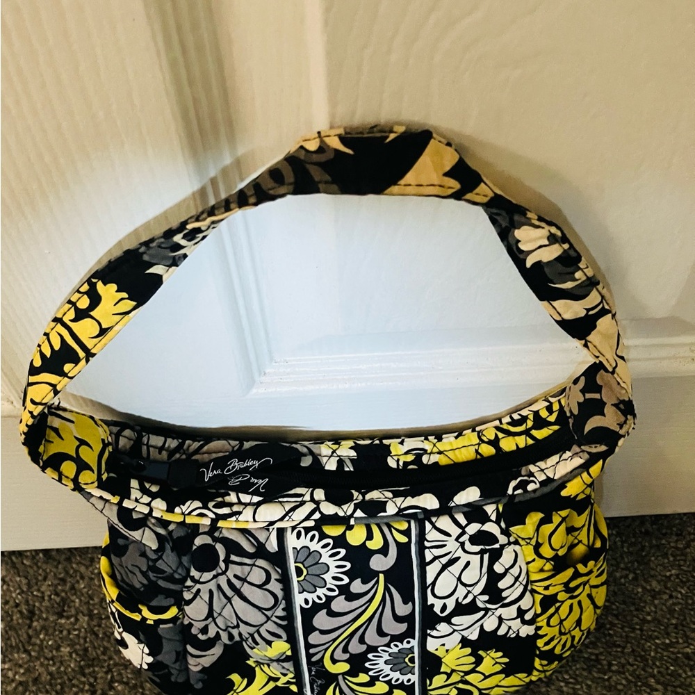 Vera Bradley Black and Yellow Floral Tote